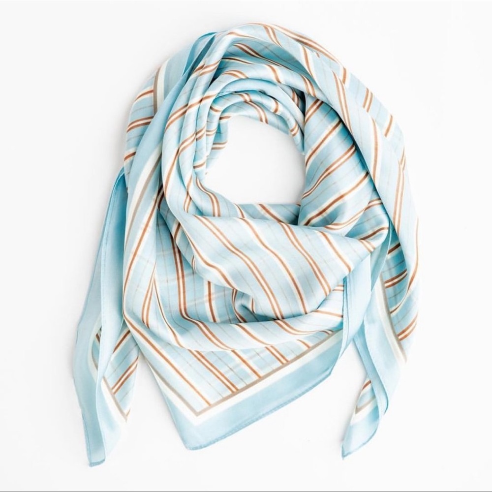 Cleobella Silky Square Scarf in Sky